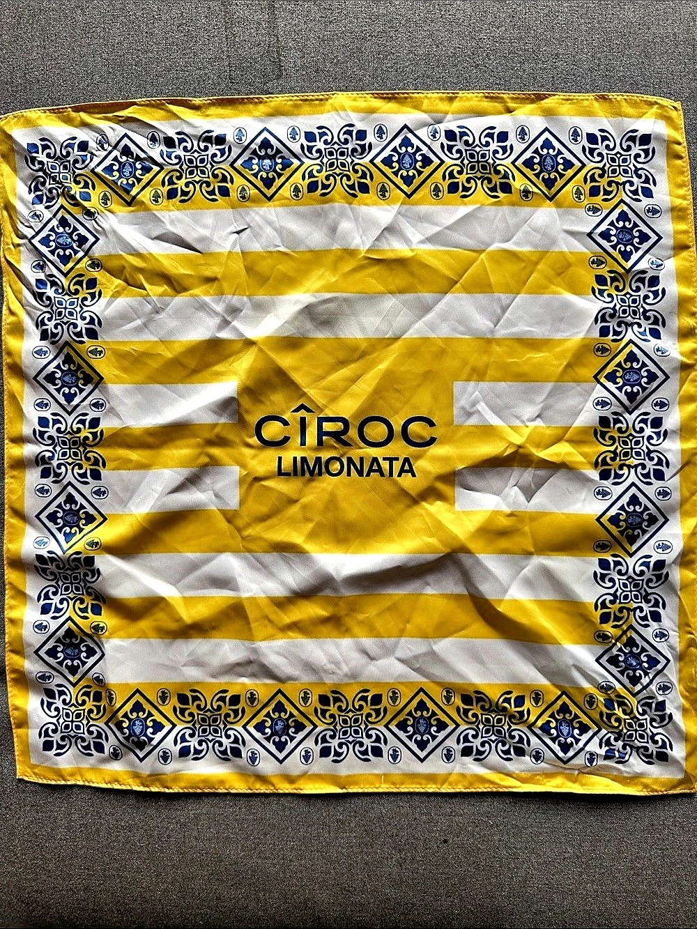 CÎROC Limonata Yellow & White Printed Scarf